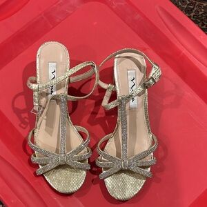 Nina Gold Strappy Sandals
